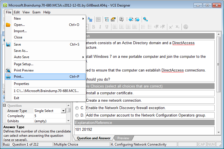 how to convert vce to pdf free
